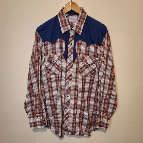 Vintage Kenny Rogers Western Pearl Snap Shirt Mens 17-35 XL USA Rodeo Country - Picture 2 of 12